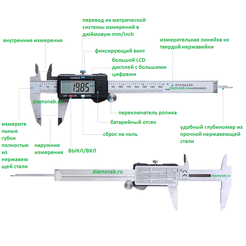  производятся измерения штангенциркулем и микрометром:  правильно .