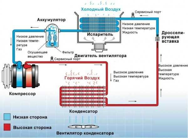 Строение компрессора кондиционера автомобиля