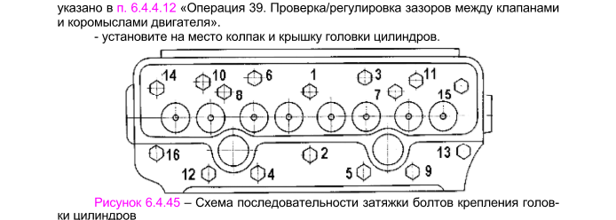 Схема затяжки гбц д 240