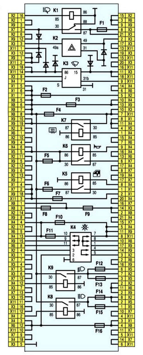 Распиновка коммутатора ваз 2114