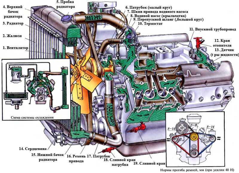 Виды систем охлаждения двигателя