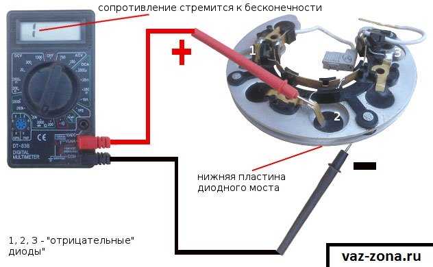 Прозвонить диодный мост генератора