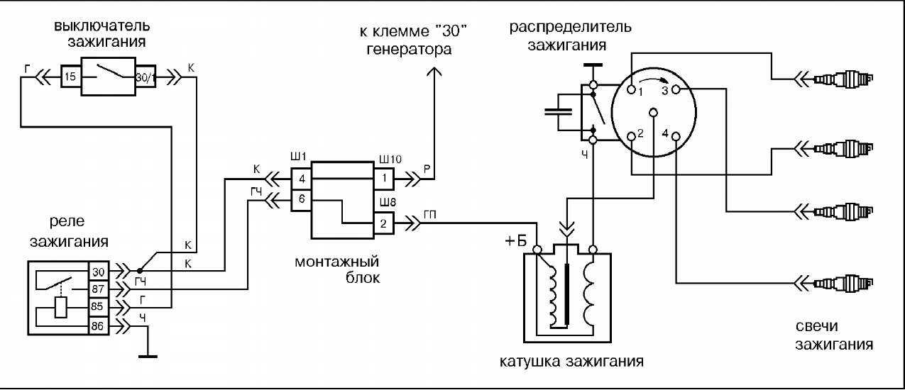 Схема подключения бесконтактного зажигания ваз 2107