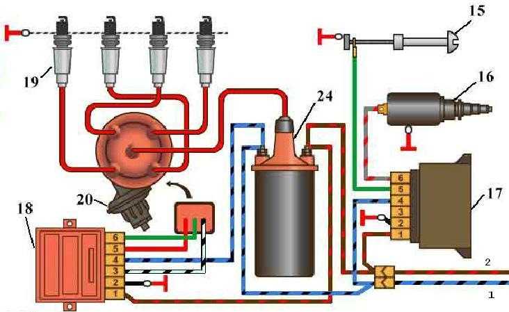 Батарейное зажигание схема