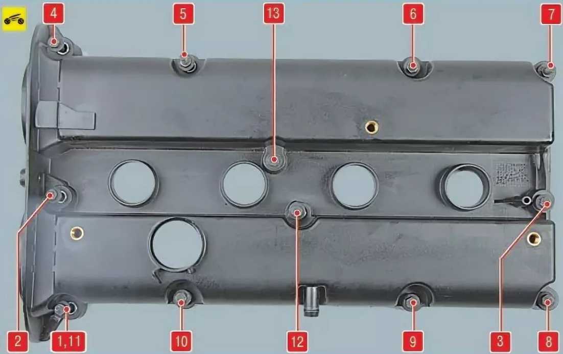 Схема протяжки клапанной крышки нива шевроле