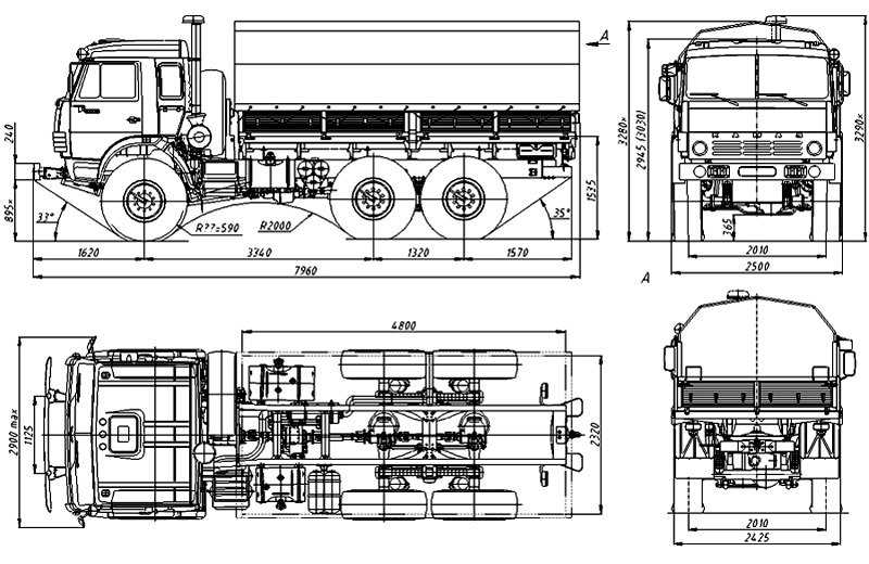 Радиатор камаз 6520 размеры