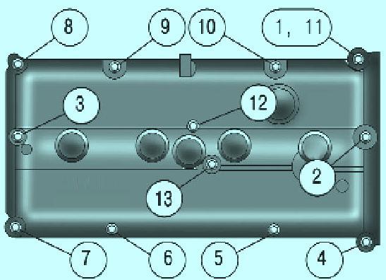 Схема протяжки клапанной крышки