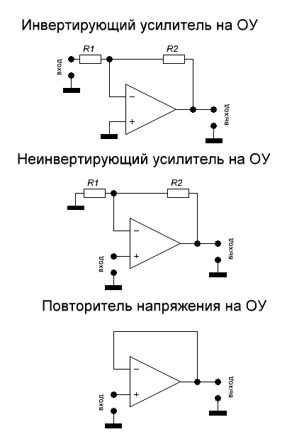 Неинвертирующий: Неинвертирующий усилитель на ОУ - Практическая электроника