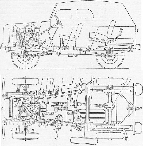 Рама уаз 469 чертеж