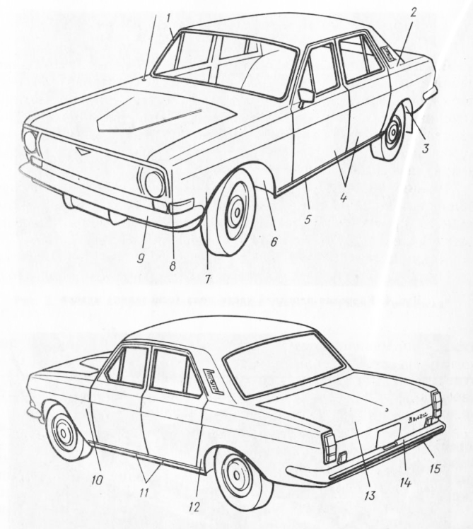 То кузова легкового автомобиля