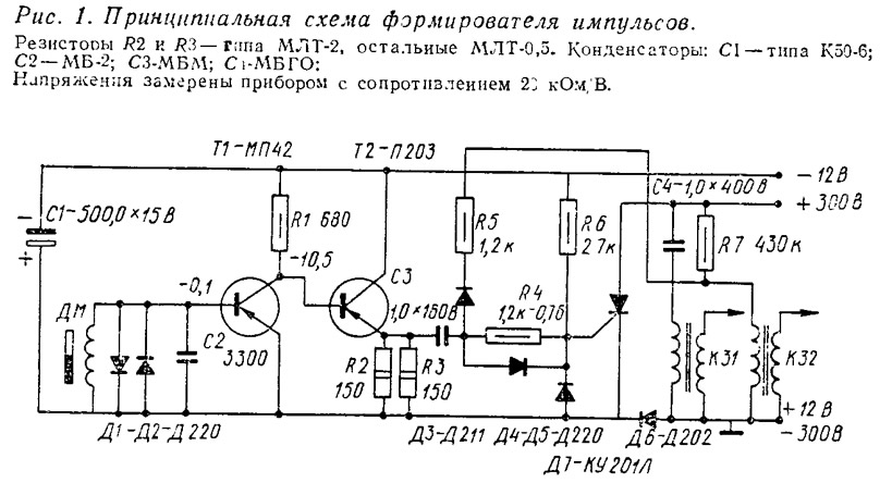 Тиристорная схема электроудочки