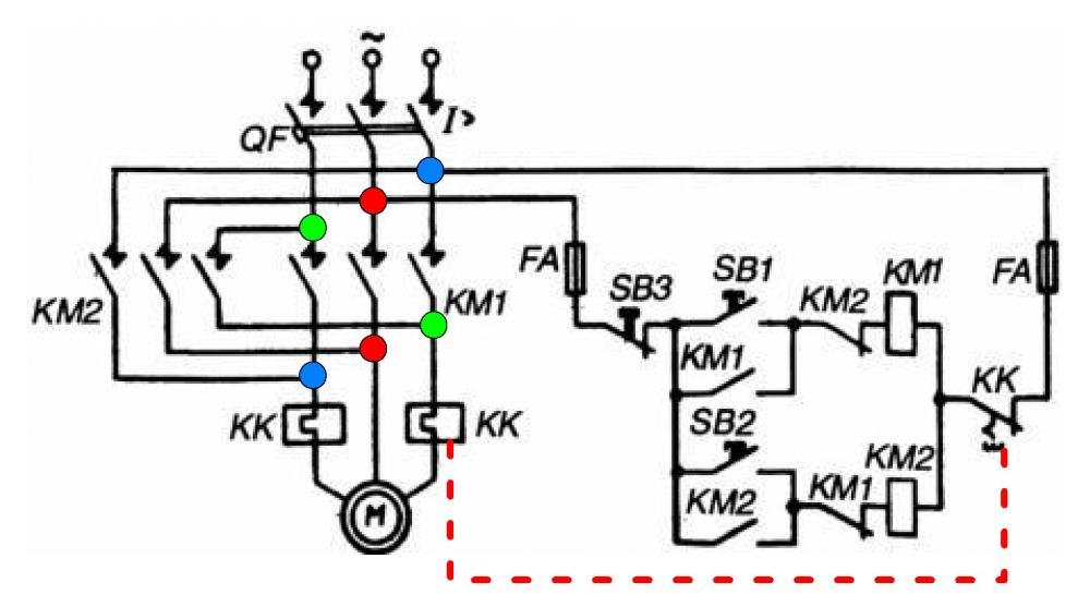 Принципиальная электрическая схема двигателя