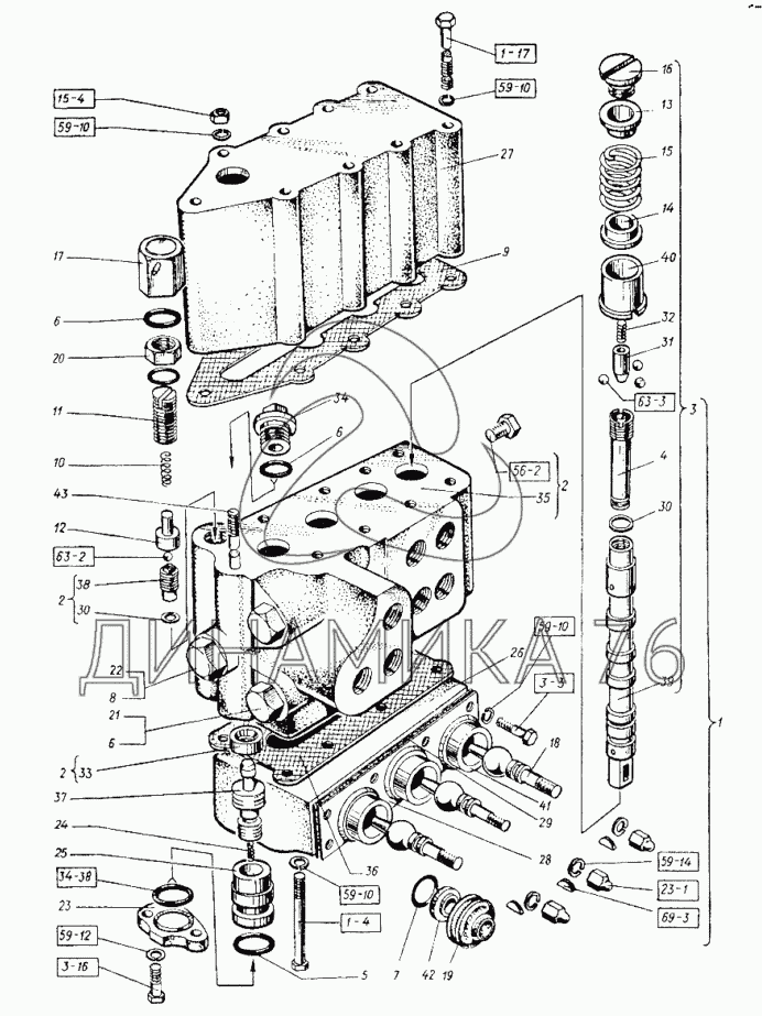 Гидрораспределитель камаз 5511 схема