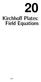 Kirchhoff Plates: Field Equations