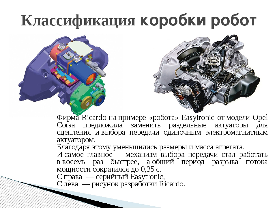 Классификация коробок передач автомобилей