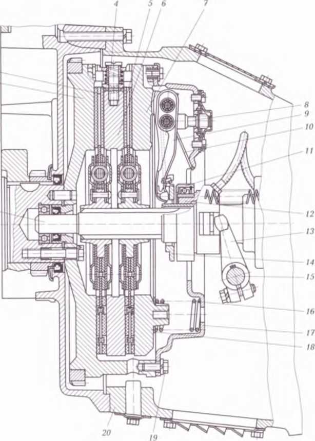 Сборочный чертеж сцепления камаз