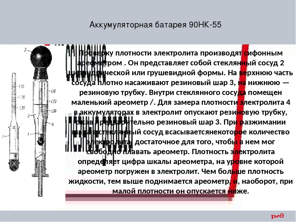 Чем меряют плотность аккумулятора