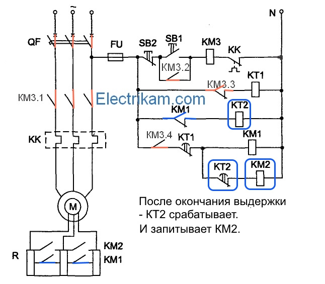 Принципиальная электрическая схема двигателя