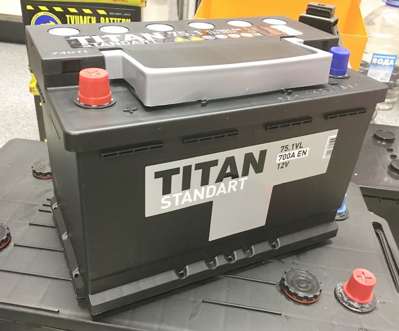 Battery цена. Батарея аккумуляторная 6ст-75 Titan Standart. Аккумулятор Титан Standart 60ач. Аккумулятор Титан 60 ампер. Аккумулятор Титан 75 EFB.