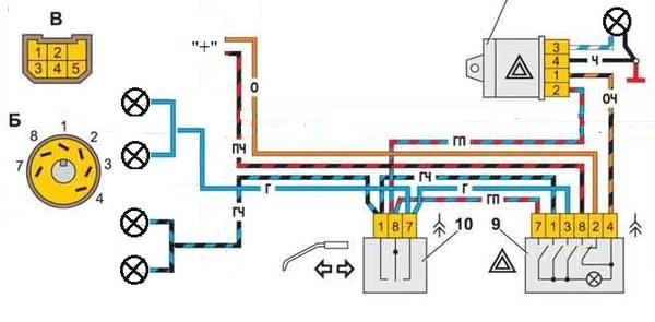 Схема реле поворотов ваз 2106 4 контакта