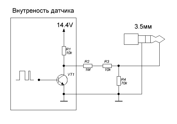 Электрическая схема работы датчика давления масла