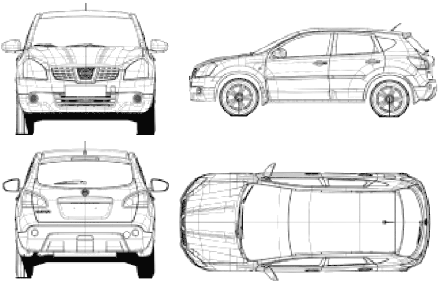 Ниссан кашкай рисунок