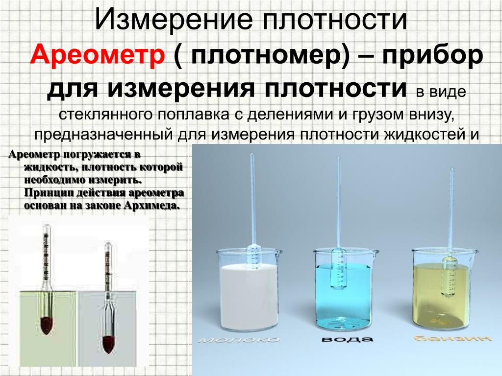 На рисунке изображен прибор для определения плотности жидкости который называется ареометр