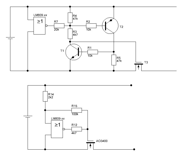 Ограничитель разряда аккумулятора схема