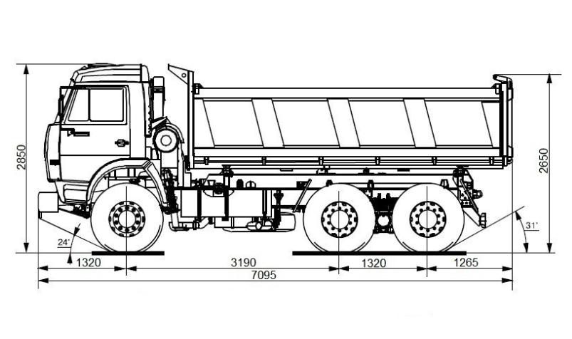 Камаз 6520 габаритные размеры