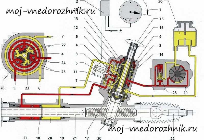 Опель астра h эгур схема