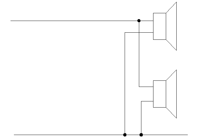 Схема подключения 2 пар динамиков к усилителю