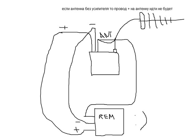 Схема подключения автомобильной антенны