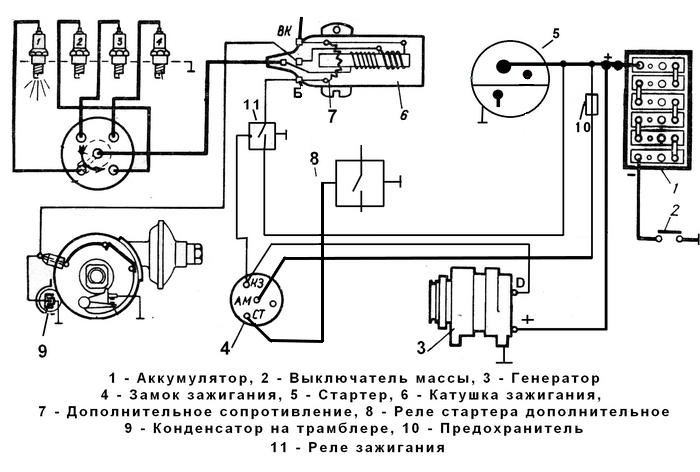 Схема бесконтактного зажигания уаз