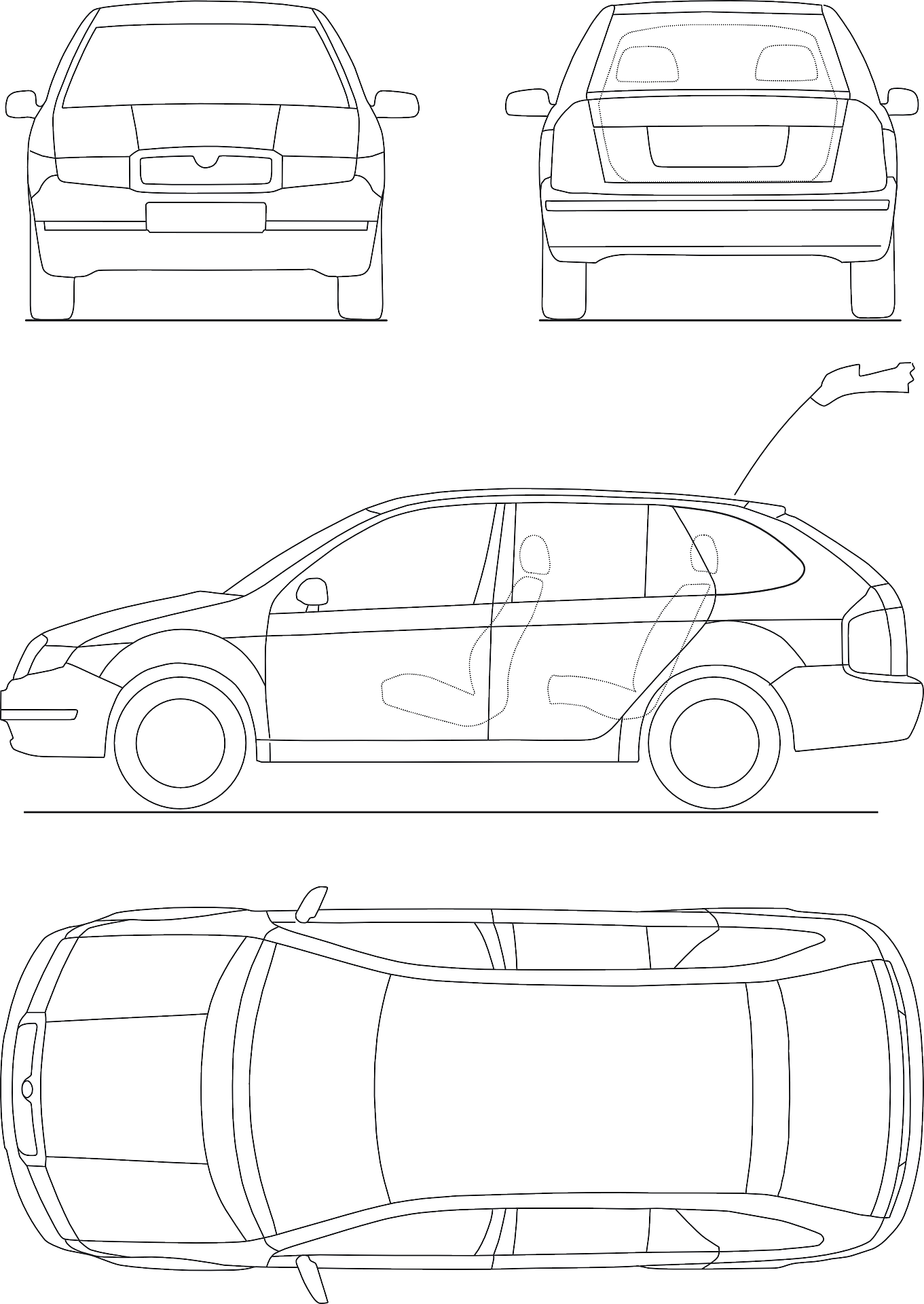 Изображение автомобиля схематическое