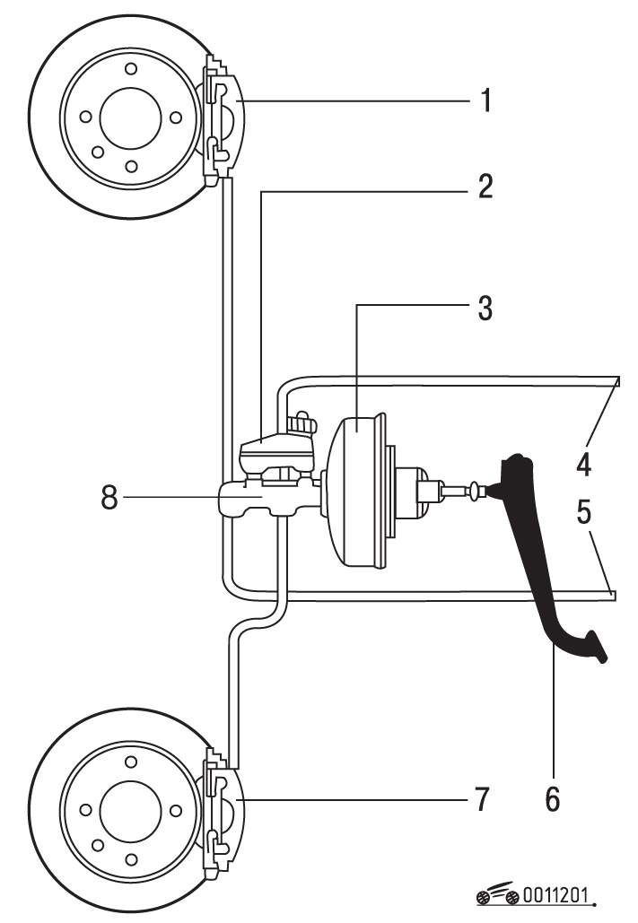 Гольф 3 схема главного тормозного цилиндра