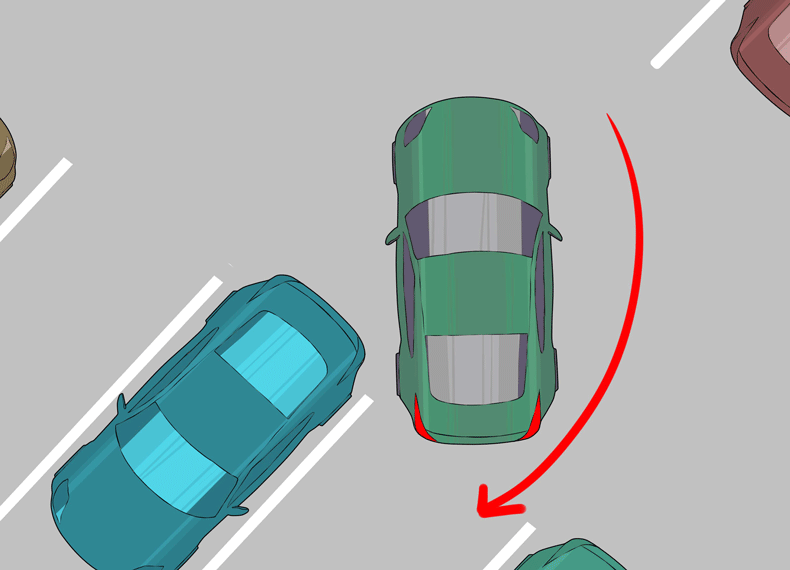 Как правильно припарковать машину задним ходом между автомобилями схема