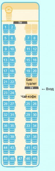 Места в рейсовом автобусе схема