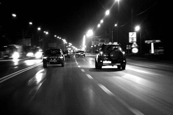 Фото из машины ночью на дорогу с переднего сиденья