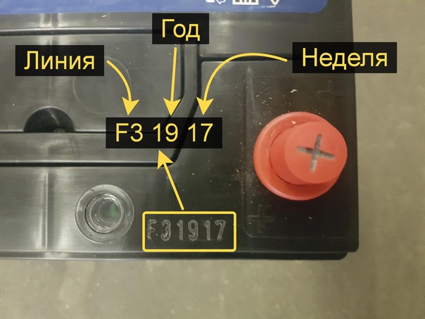 Расшифровка даты производства аккумулятора