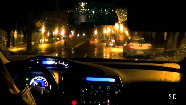Фото в ночное время в машине