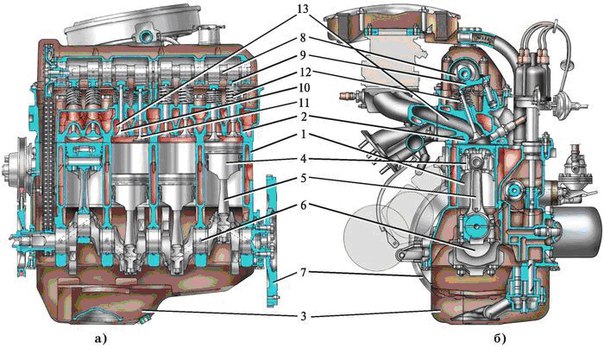 Схема двигателя ваз 2114