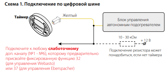 Webasto dbw 2016 схема подключения