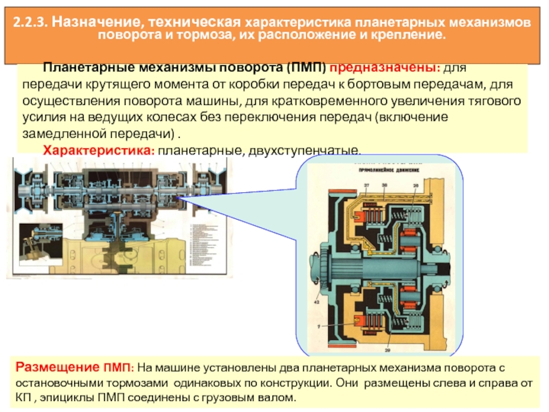 Механизмы поворота гусеничных машин