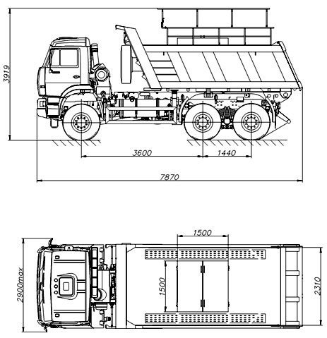 Камаз габариты машины ширина