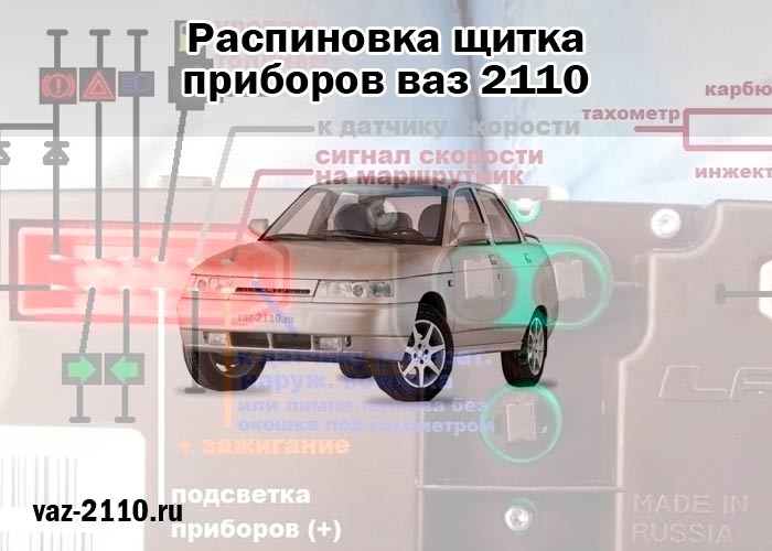 Распиновка приборов ваз 2110