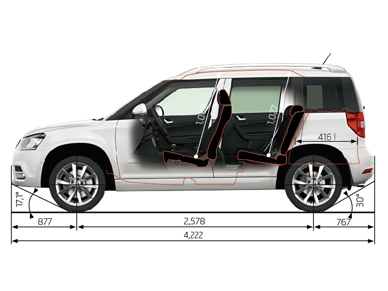 Skoda yeti размер шин