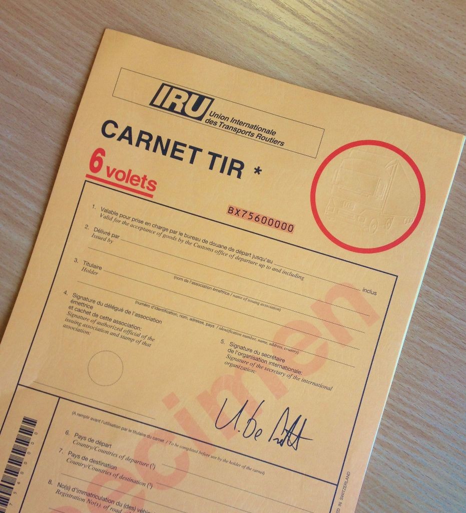 Образец заполнения carnet tir