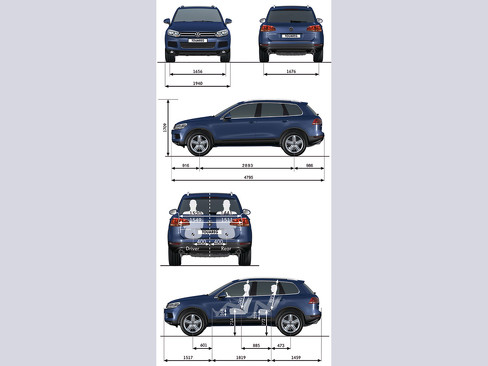 Туарег размеры кузова габариты