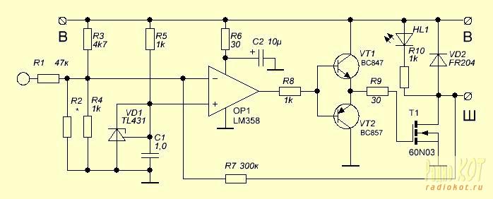 Lm358 регулятор тока схема