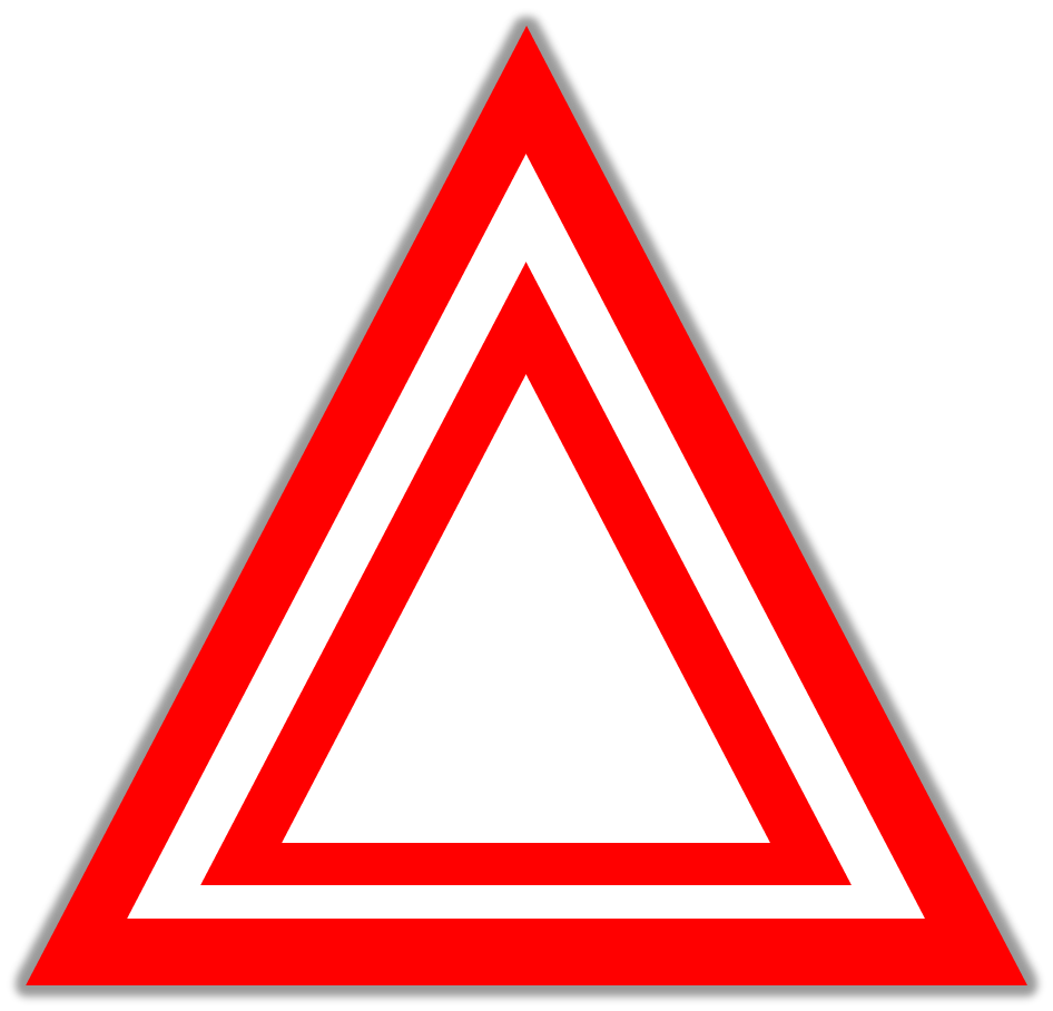 Знак желтый треугольник на белом фоне